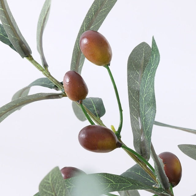 Artificial Fake Olive Branches with Fruits