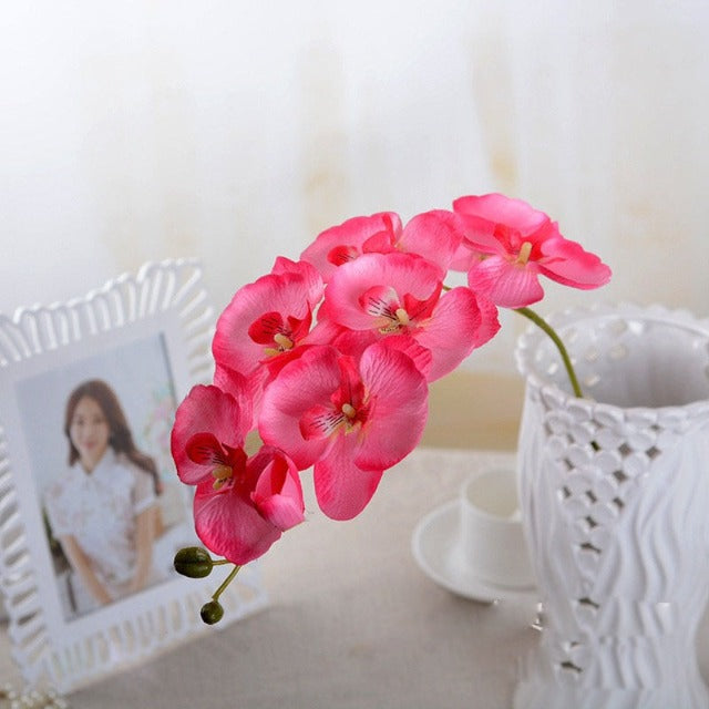 Artificial Fake Light Pink Orchid Stem