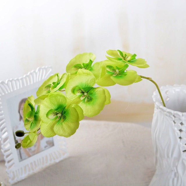 Artificial Fake Light Green Orchid Stem