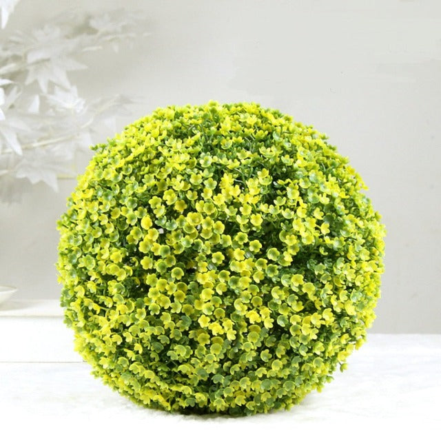 Artificial Fake Yellow Topiary Balls