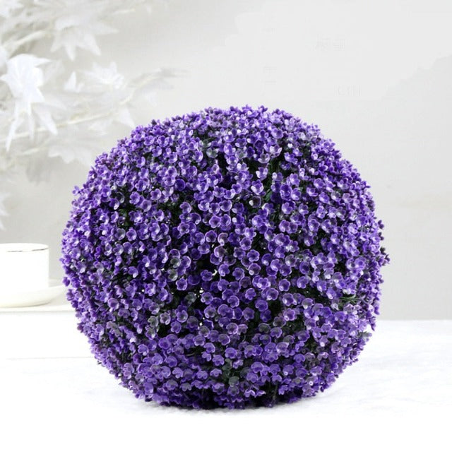 Artificial Fake Purple Topiary Balls