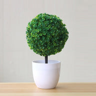 Artificial Fake Green Topiary Ball in Pot