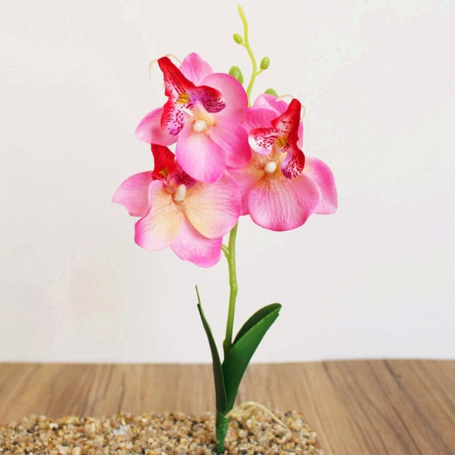 Artificial Fake Pink Orchid for Pot