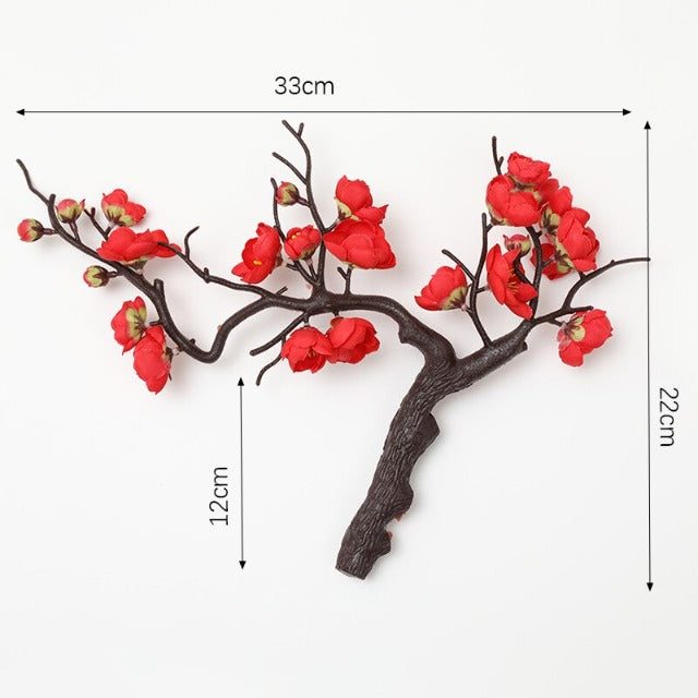 Artificial Fake Rosered Cherry Blossom Bonsai Tree