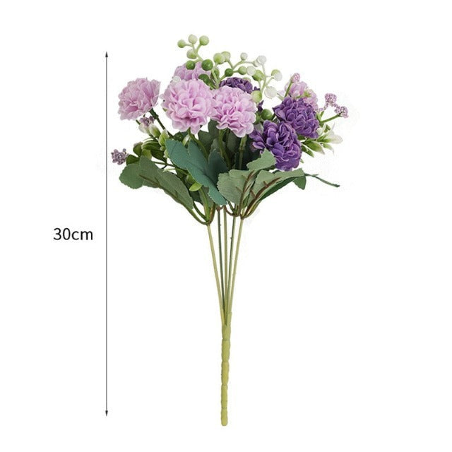 Artificial Fake Purple Hydrangea Arrangement