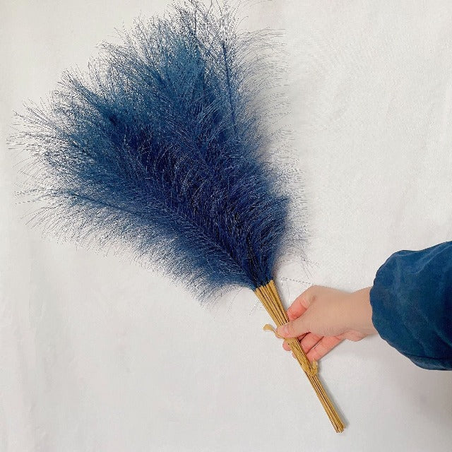 Artificial Fake Fluffy Pampas Grass Blue