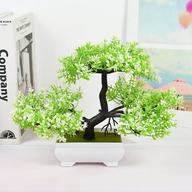 Artificial Fake Informal White Bonsai Tree