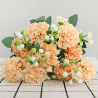 Artificial Fake Orange Hydrangea Arrangement