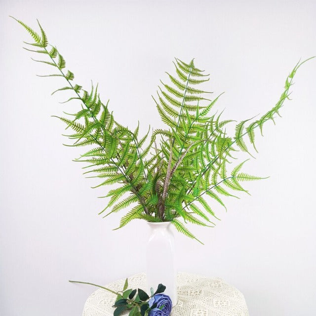 Artificial Fake Fern Hanging Plant 12 Leaves