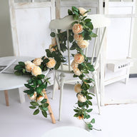 Artificial Fake Champagne Peony Flowers Garland