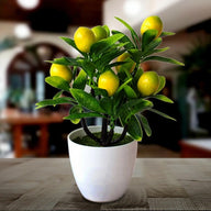 Artificial Fake Mini Lemon Tree in Pot