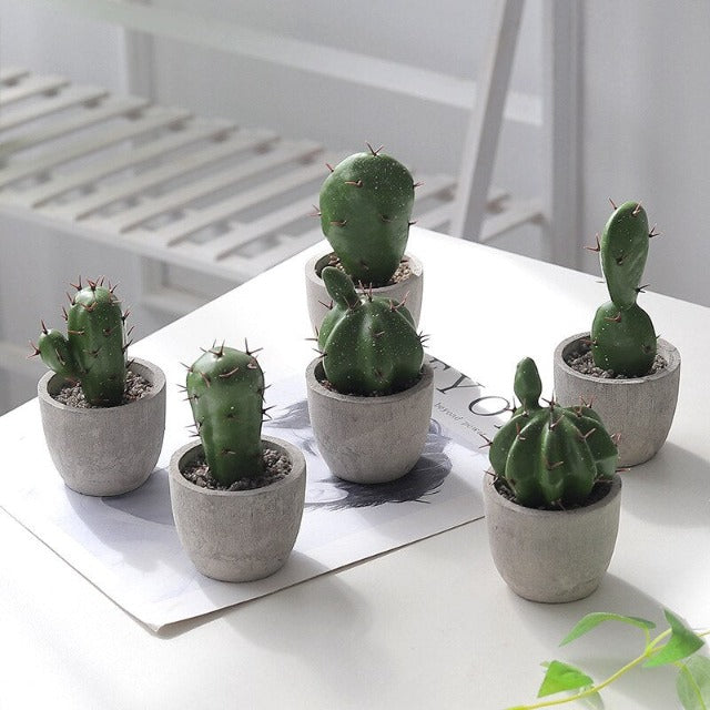 Artificial Fake Mini Cactus in Pot