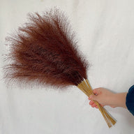 Artificial Fake Fluffy Pampas Grass Brown