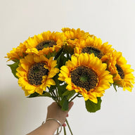 Artificial Fake Sunflowers Bouquet 10 Pcs