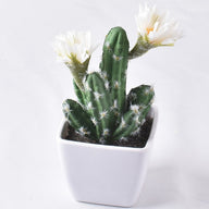 Artificial Fake Small Cactus Plant with Flowers