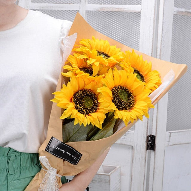 Articial Fake Realistic Sunflower