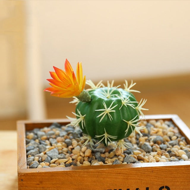 Artificial Fake Small Cactus Round