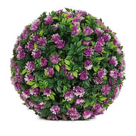 Artificial Fake Topiary Ball with Purple Flowers