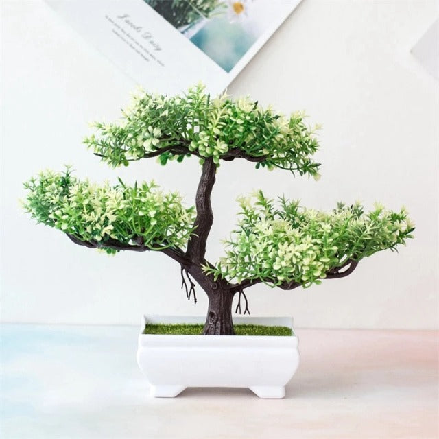 Artificial Fake Informal White Bonsai Tree