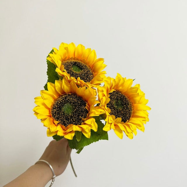 Artificial Fake Sunflowers Bouquet 3 Pcs