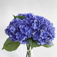 Artificial Fake Blue Hydrangea Flowers Bouquet 3Pcs