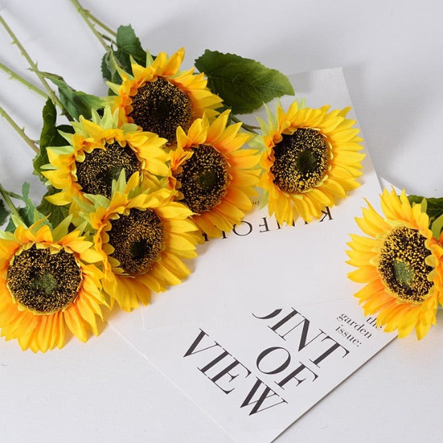 Artificial Fake Sunflowers Bouquet 5 Pcs