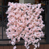 Artificial Fake Pink Cherry Blossom Flowers Garland