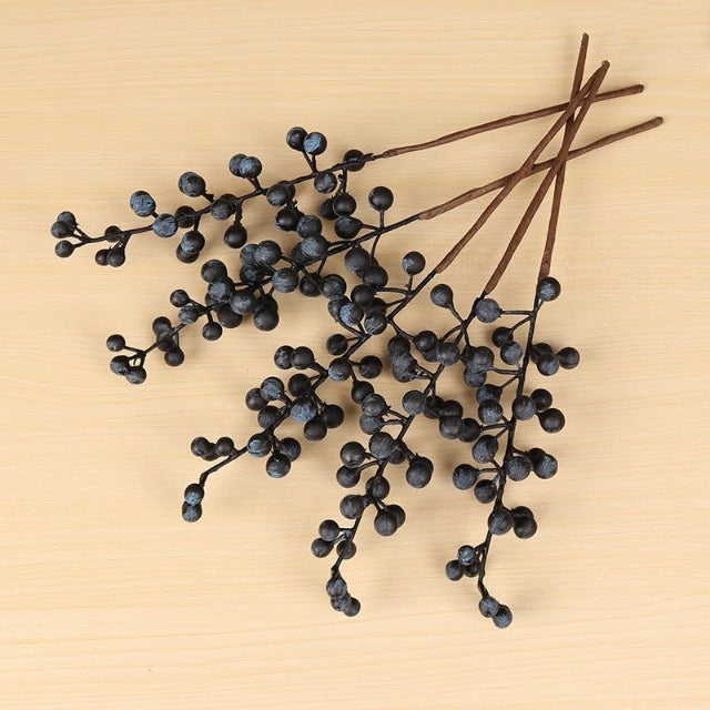 Artificial Fake Blueberries Stems