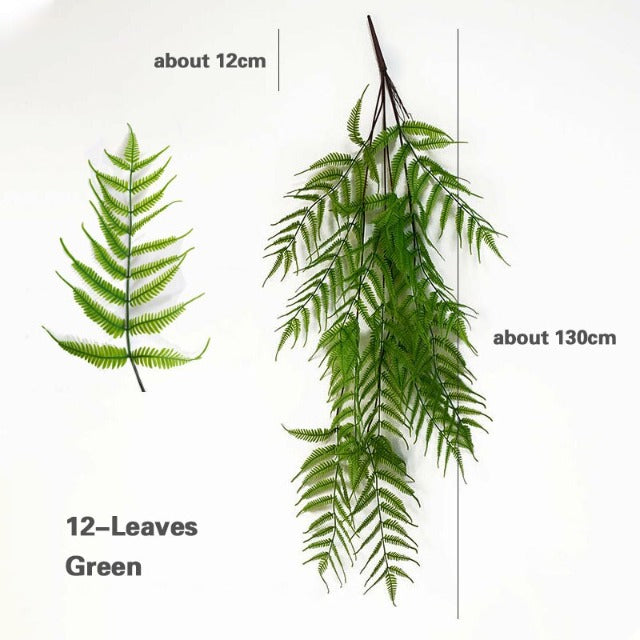 Artificial Fake Fern Hanging Plant 12 Leaves