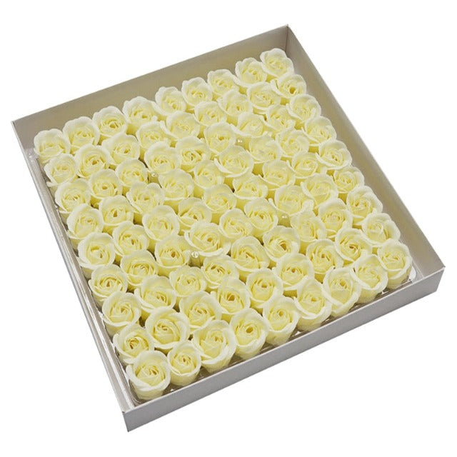 Artificial Fake Cream Roses Box 81 pcs