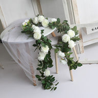 Artificial Fake White Peony Flowers Garland