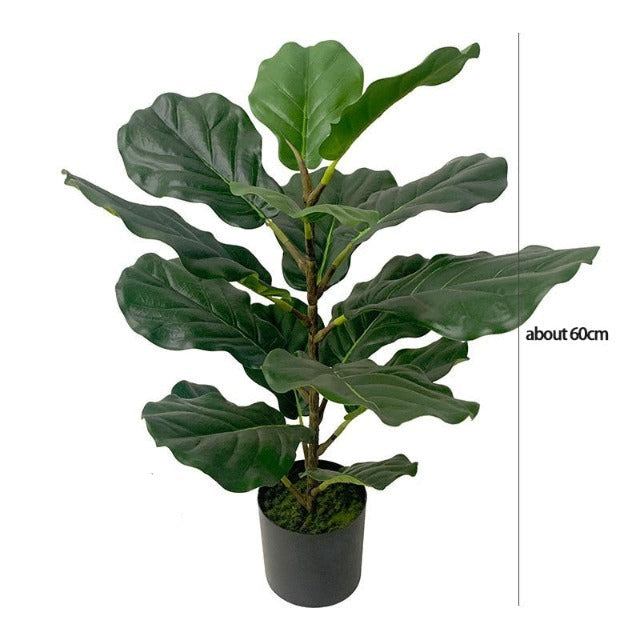 Artificial Fake Fiddle Leaf Fig Tree in Pot 60cm