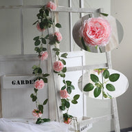 Artificial Fake Pink Peony Flowers Garland