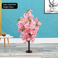 Artificial Fake Dark Pink Cherry Blossom Tree