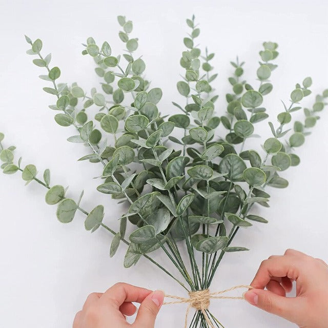 Artificial Fake Eucalyptus Branches 12 Pcs