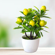 Artificial Fake Mini Lemon Tree in Pot