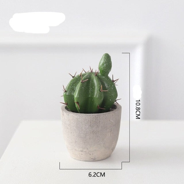 Artificial Fake Mini Cactus in Pot