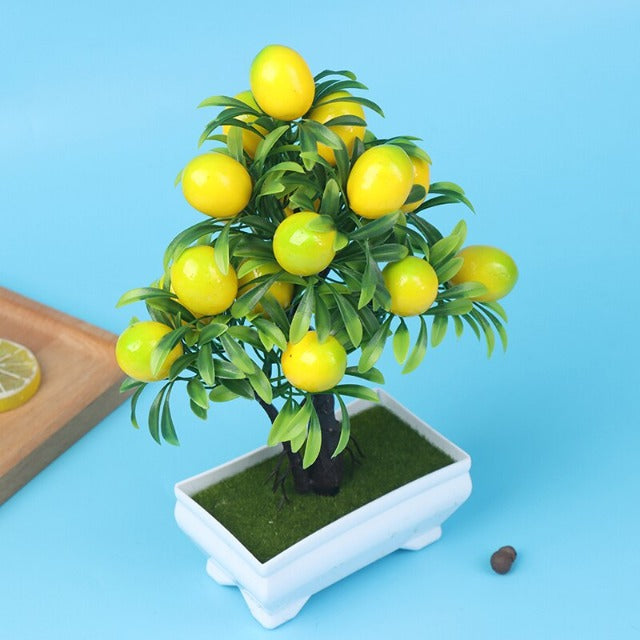 Artificial Fake Lemon Tree in Pot