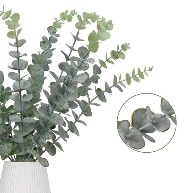 Artificial Fake Eucalyptus Branches 12 Pcs