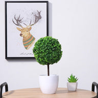 Artificial Fake Green Topiary Ball in Pot 3 Pcs