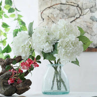 Artificial Fake White Hydrangea Flowers Bouquet 3Pcs