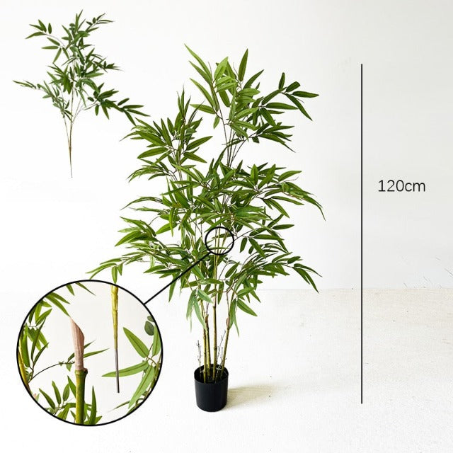 Artificial Fake Green Bamboo Plant Tree 120cm