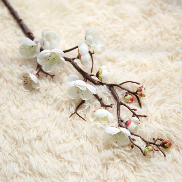 Artificial Fake White Cherry Blossom Flowers