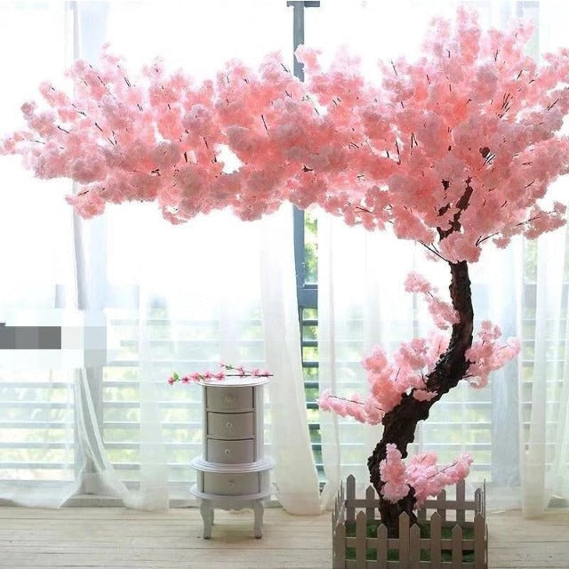 Artificial Fake Pink Japanese Cherry Blossom Tree