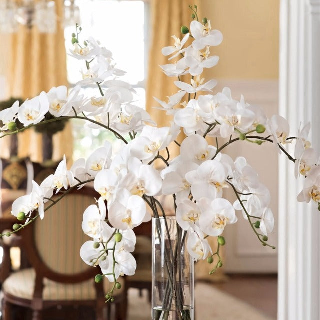 Artificial Fake White Orchid Flowers