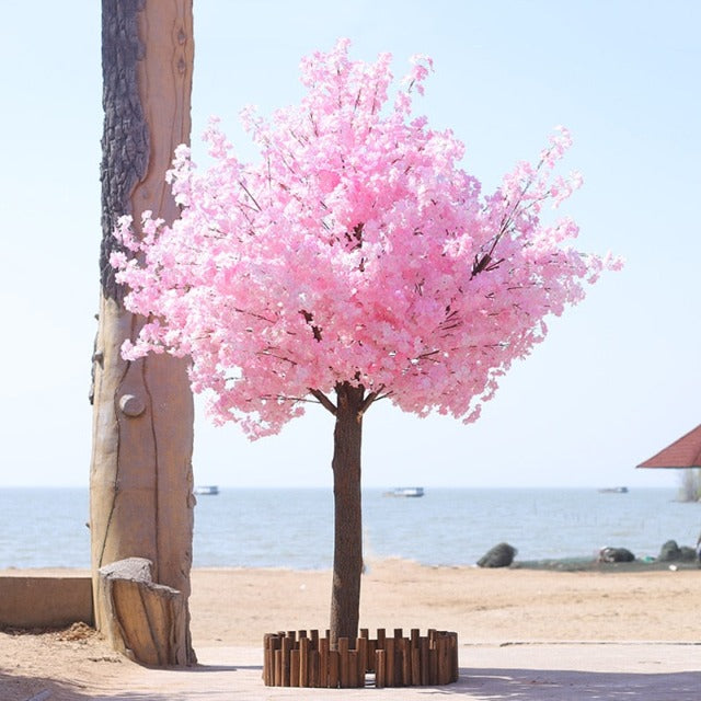 Artificial Fake Pink Cherry Blossom Tree