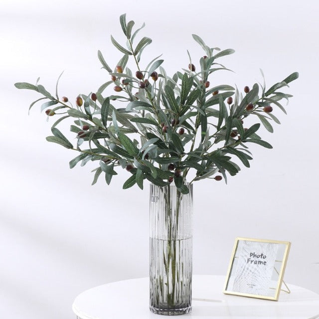 Artificial Fake Olive Branches with Fruits