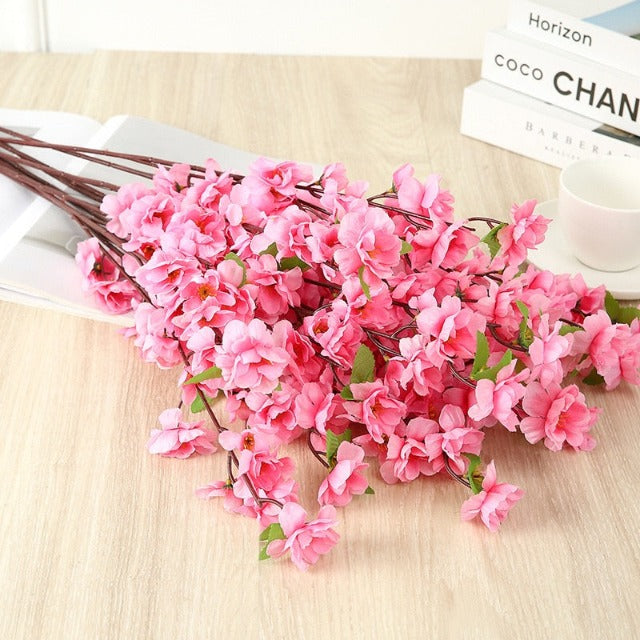 Artificial Fake Pink Japanese Cherry Blossom Branches