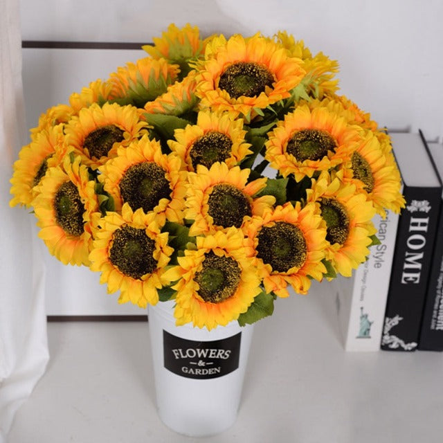 Artificial Fake Sunflowers Bouquet 5 Pcs