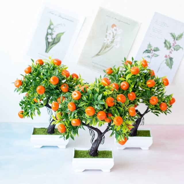 Artificial Fake Orange Tree in Pot